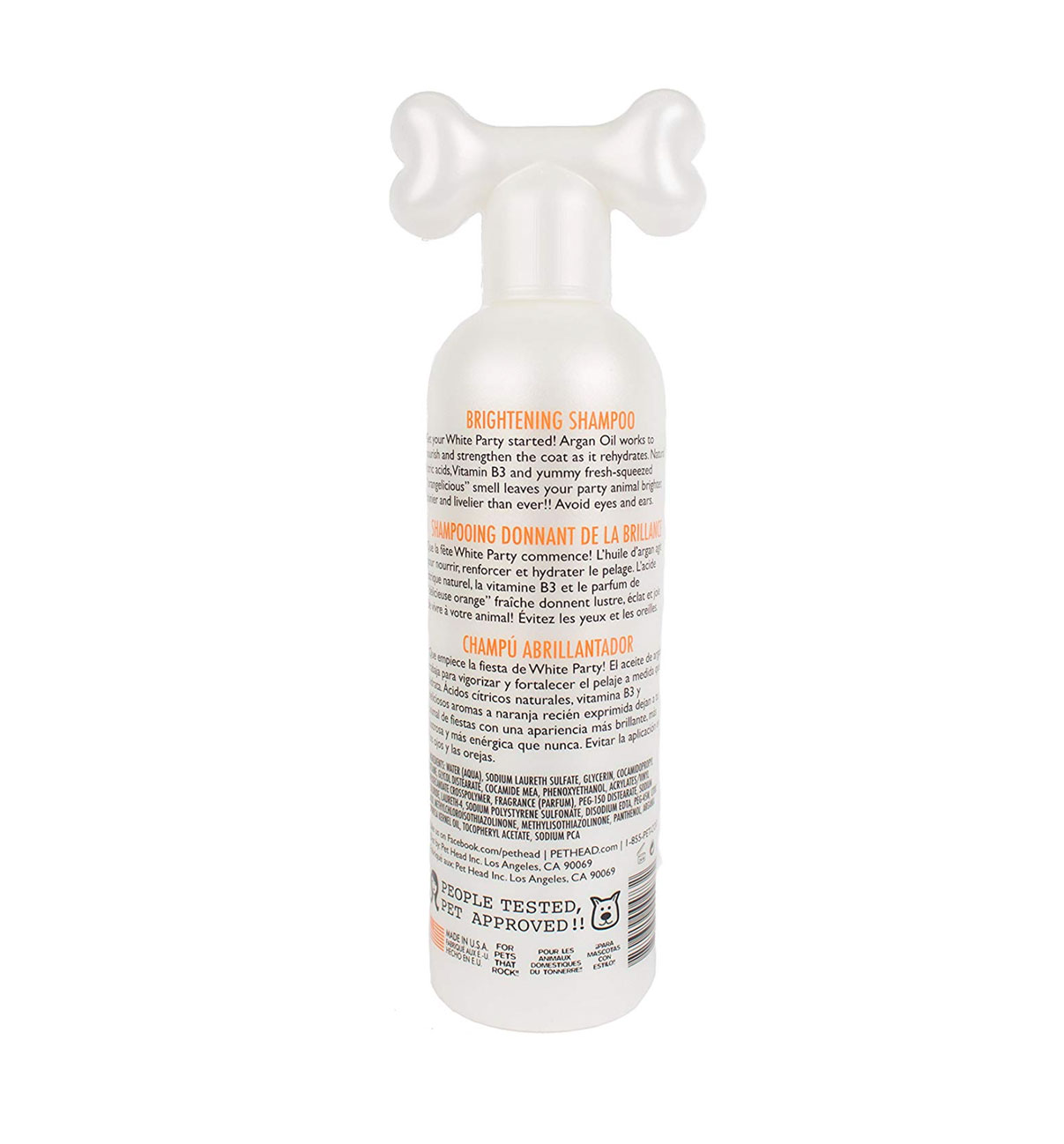 Shampooing Brillance 'White Party' Pet Head - Délicieuse orange